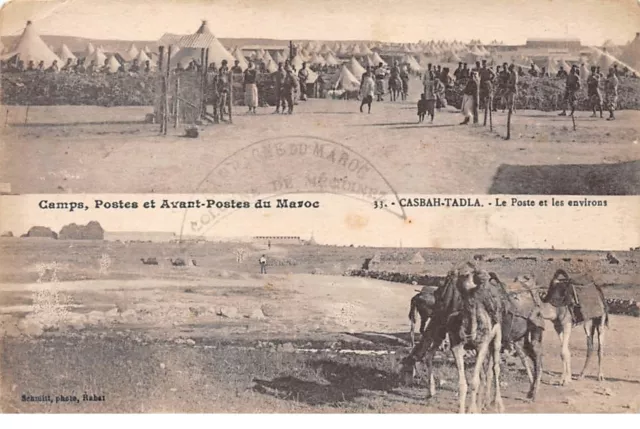 maroc .n°  108115  . scenes et types . legion .le poste et les environs .cach