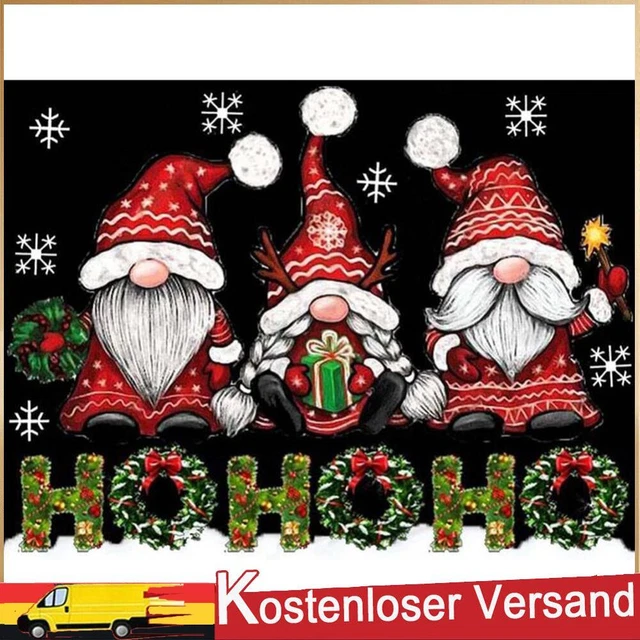 5D DIY Full Round Drill Diamond Painting Kit Christmas Dwarf Drawing Ornament