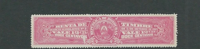 Honduras 1927 Umsatz, Renta De Timbre 12c Bitte Beschreibung Lesen