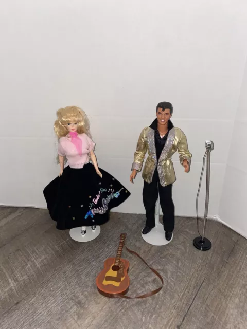 1996 Mattel Barbie Loves Elvis Gift Set #17450 Collector Edition Dolls. No Box