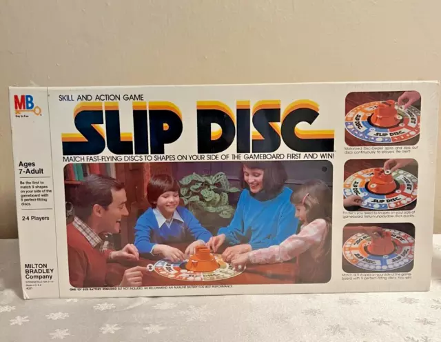 Vintage 1980 Slip Disc Board Game by Milton Bradley New in SEALED Box!