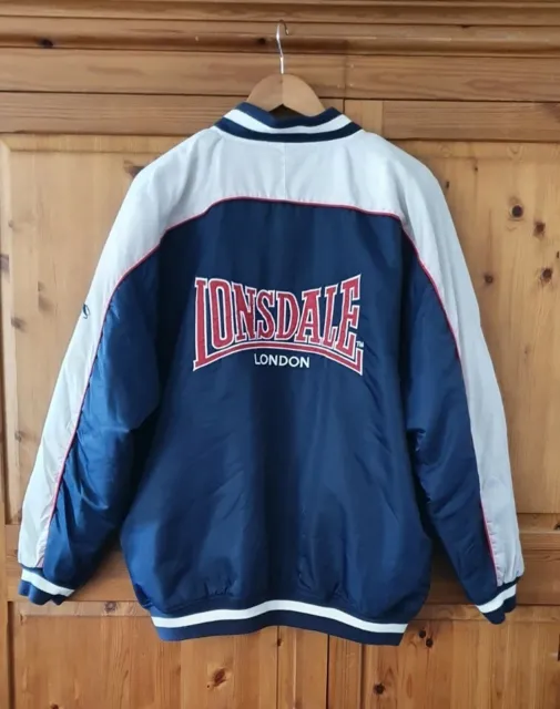 Lonsdale London vintage bomber jacket navy blue boxing england casual  boxclub