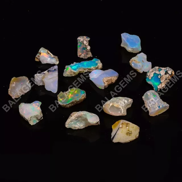 39.50 Cts. 100% Natural Superb Ethiopian Opal 10X7 19X10 MM Rough Lot Gemstone