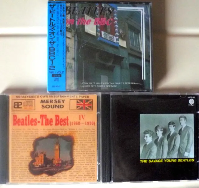 3 Japan CD`s The Beatles - 2 CD On The BBC + The Best IV NEU + Savage Young NEU