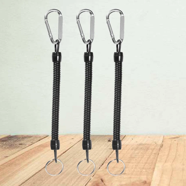 3 Pcs Security Gear Tools Porte-clés En Plastique Ressort Anti-perte De Té