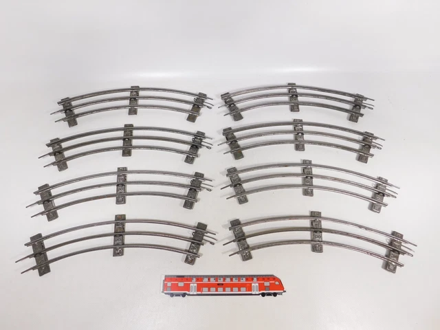DL232-2# 8x Märklin Spur 1 Blech Gleis 8er 8 er Kreis für elektrischen Betrieb