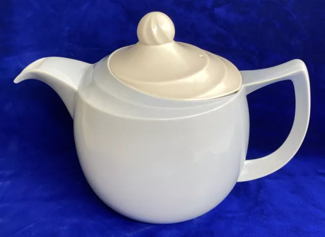 Branksome Vintage China Two Tone Blue With Cream Lid Teapot