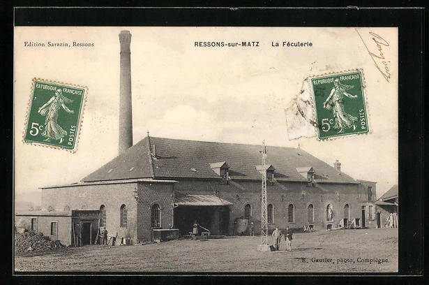 CPA Ressons-sur-Matz, La Féculerie