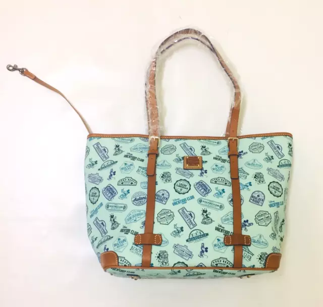 BNWT Disney Parks Dooney & Bourke Vacation Club Large Tote Purse - Green