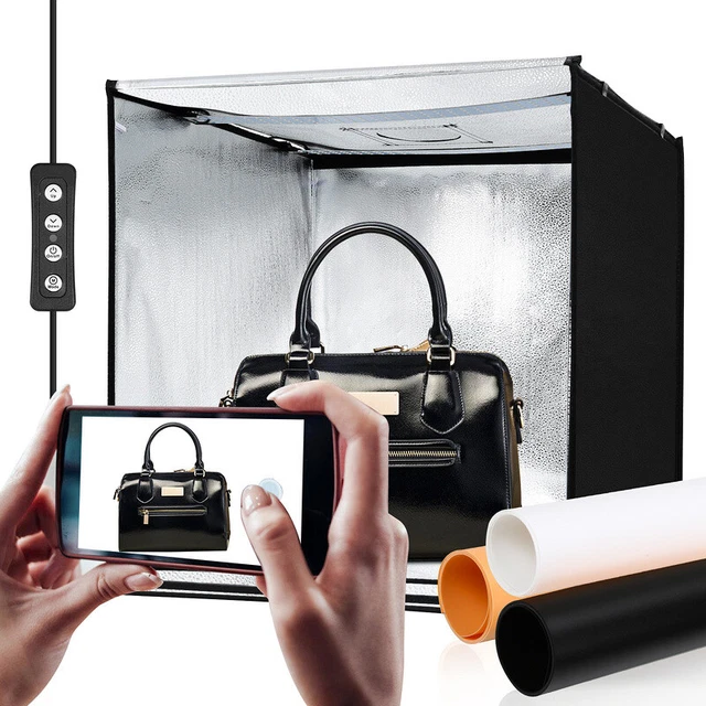Caja de fotos estudio fotográfico juego carpa de luz LED fotografía plegable caja de fotos 60x60x60cm