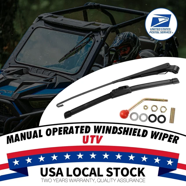 NEW UTV MANUAL Hand Operated Windshield Wiper Kit For Polaris Ranger