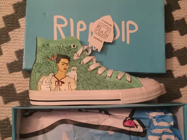 RIPNDIP FRIDA KAHLO shoes mint green high top size 9 men s fits like a 8.5 w box 75.00 PicClick