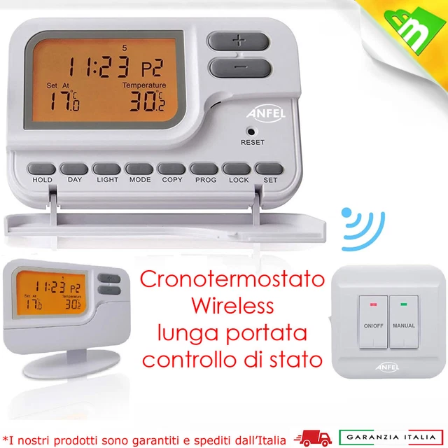 GECA GREEN 503 Cronotermostato Settimanale Digitale Display Touch Screen Da Parete Bianco
