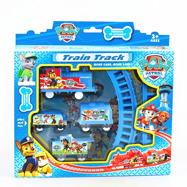 Paw Patrol Dog Doll Figures Electric Train Track Set Kids Baby Boy Girl Toy Gift