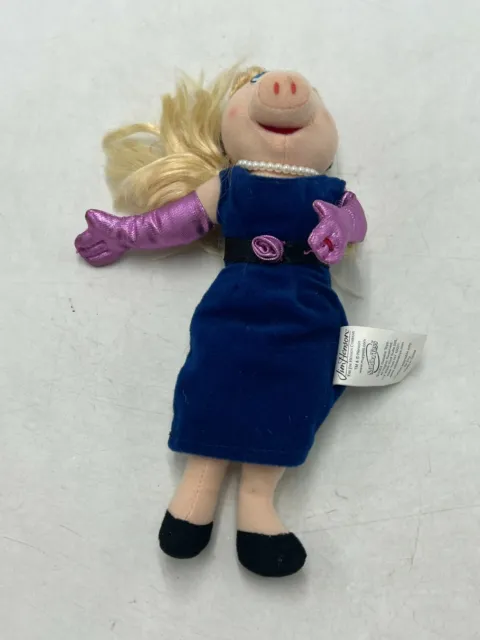 Jim Henson Muppets Miss Piggy Sababa Toys Plush Doll 8” Blue Dress