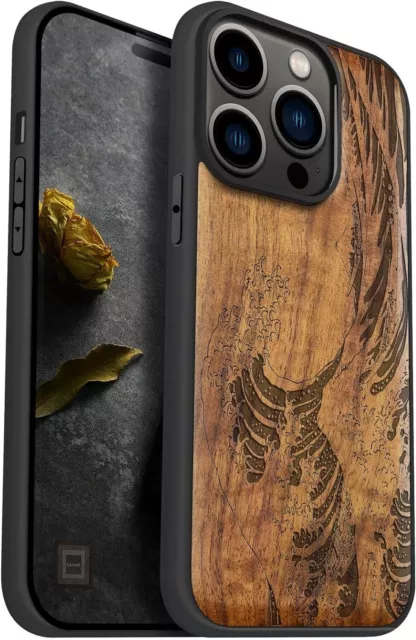 Wooden Cases for iPhone 14 Pro Mag Safe Cover Carveit Case Wooden