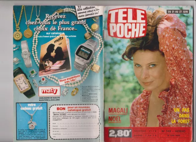 Tele Poche 1980  N°749  Complet  Magali Noel