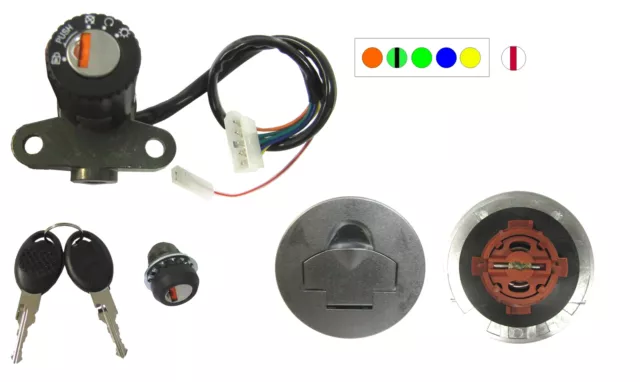 Ignition Switch Lock Set inc Petrol Cap Aprilia RS50 99-05