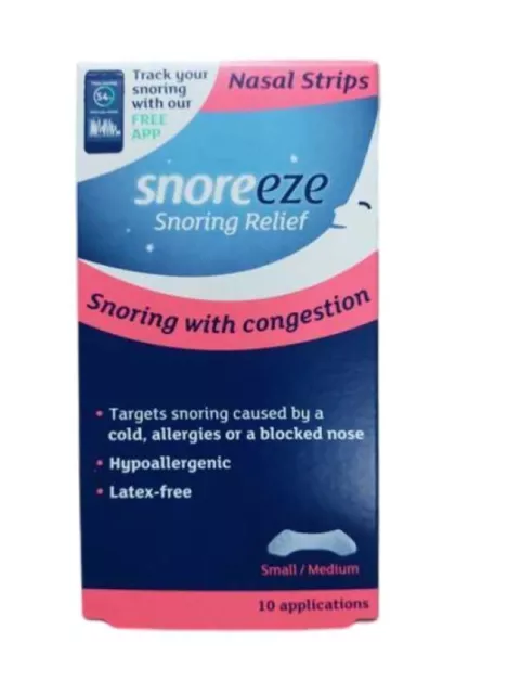 Snoreeze Snoring Relief Nasal Strips Small/Medium 10s