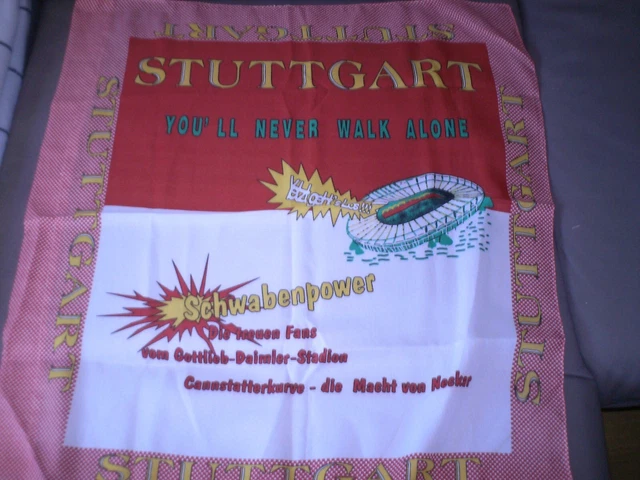 U24 Tischflagge Schalke 10x15cm - Never Walk Alone Fahne | Mit Schwarzem Sockel & Mast