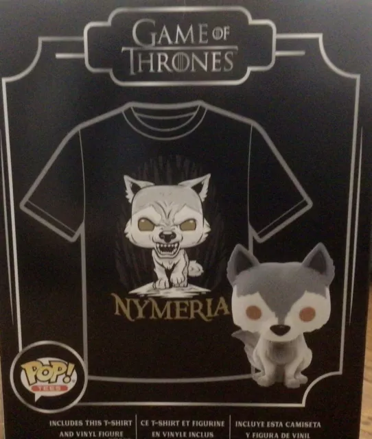 Funko Pop! Game of Thrones #76 Nymeria With Large  T-Shirt Hot Topic Exclusive