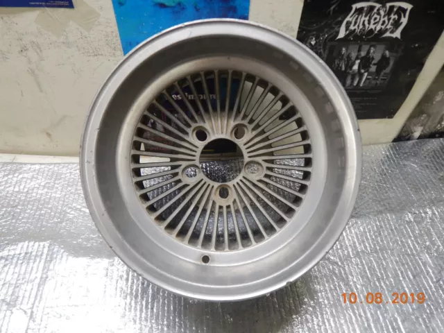 ONE VINTAGE 15 x 8.5" TURBINE 40-SPOKE HURRICANE WHEEL FORD CHEVY TRUCK VAN SS