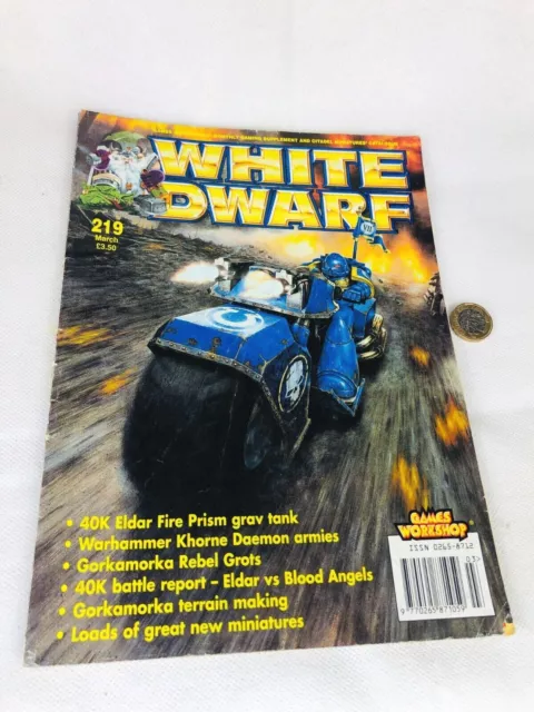 WHITE DWARF ISSUE 219 Magazine Games Workshop Warhammer 40K LOTR