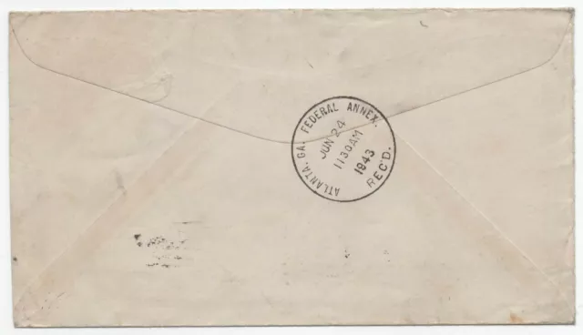 16¢ U.S. Airmail Special Delivery CE2 No 'Free' postage for students June 1943 2