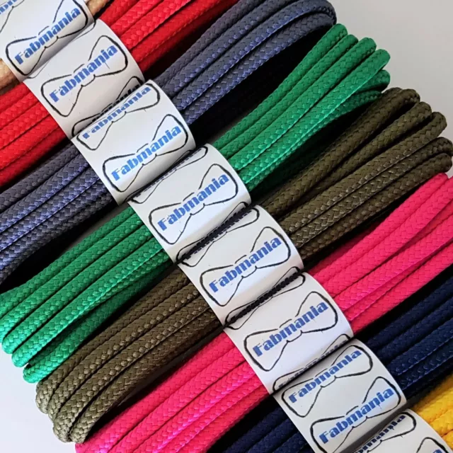 Fabmania® Laces - 4mm Round Polyester Boot Laces - Ideal for Walking Hiking Work 2