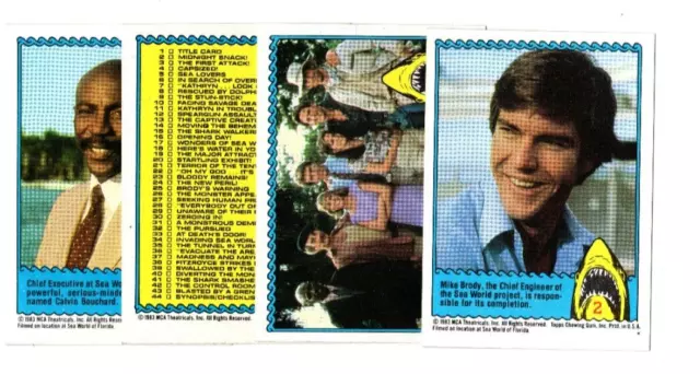 1983 Topps Jaws 3D complete Set 1-44- very clean vintage Set