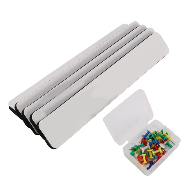 Combo tiras de tablero de anuncio - 5 negros autoadhesivos lado trasero MagF2