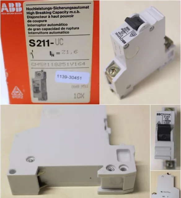 ABB STOTZ Sicherungsautomat S211UC Z1,6A 240/415-220V-T15-GHS2118251V164