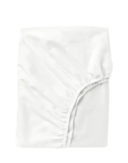 Ikea FARGMARA Fitted Sheets King size -White 100% Cotton NEW