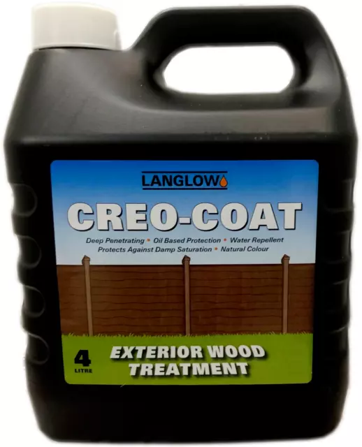 Trattamento recinzione capannone legno a base di olio marrone scuro Langlow creocote - 4 litri