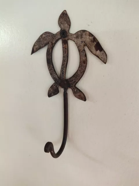 Vintage Hand Forged Hook / Black Smith / Hot Iron Work / Decorative /Antique