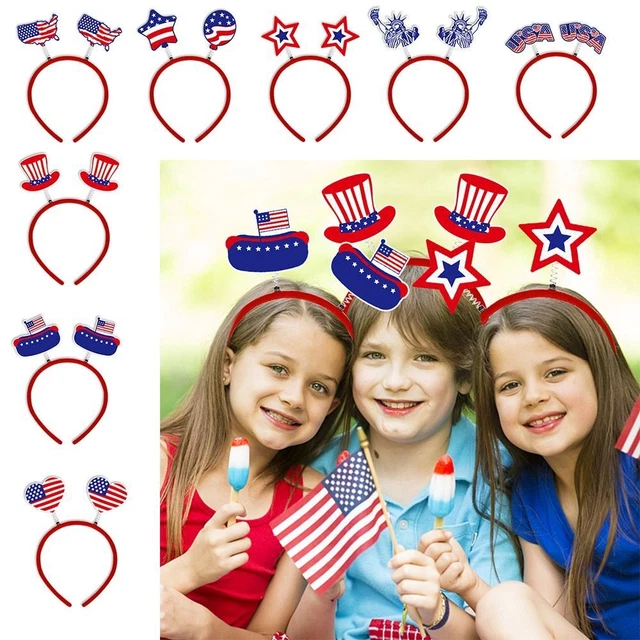 US National Day Flag Hair Band Independence Day Headwear Hair Hoops Headband