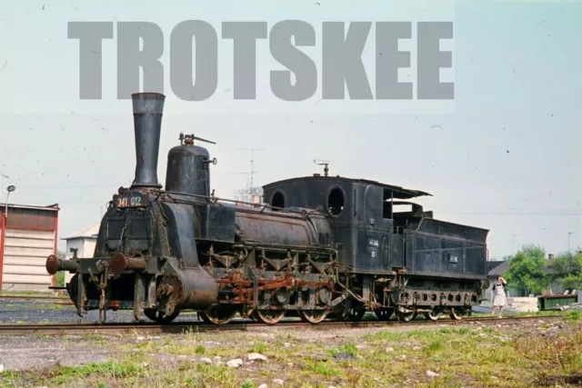 35mm Slide MAV Hungary Railways Steam Loco 341 012 c1979 Original Hungarian