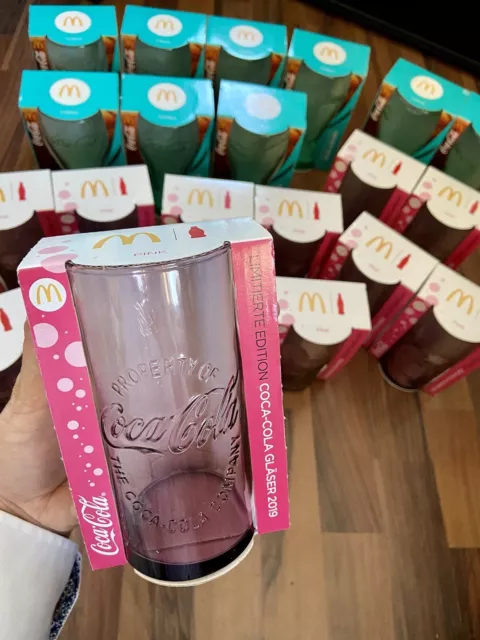 Coca Cola Glas/McDonalds - Limitierte Edition 2019 - Pink - NEU - Nur 1x Versand