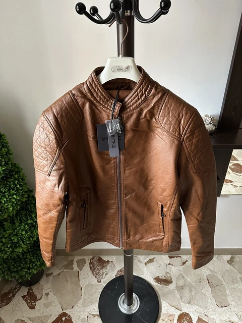 Giubbotto Uomo Pelle PU Invernale Imbottito Giacca Biker Moto Chiodo Casual Slim