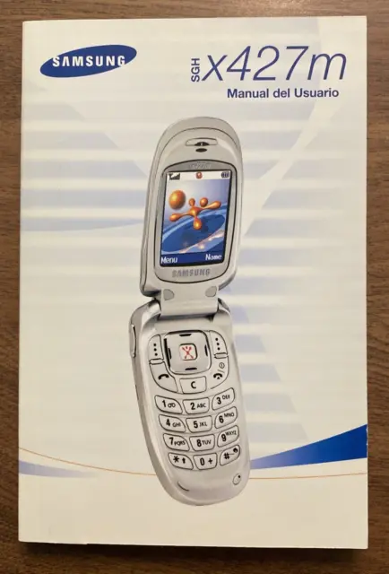 Samsung SGH X427m Flip Cell Phone Manual ONLY 2004 ***Written in Spanish*** P1