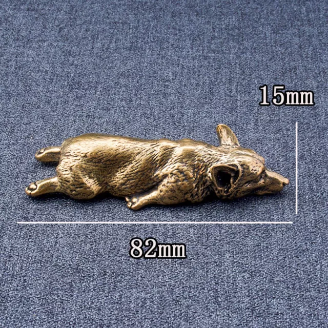 Solid Brass Corgi Puppy Figurine Dog Statue Home Ornaments Animal Figurines Gift