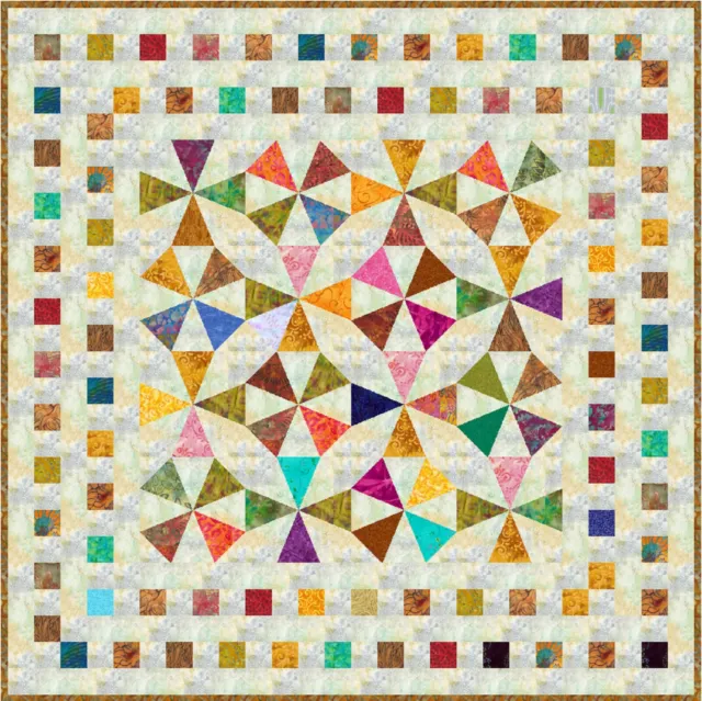 JIMBARAN - 53" x 53" - Batik - Pre-cut Quilt Kit by Quilt-Addicts Lap`