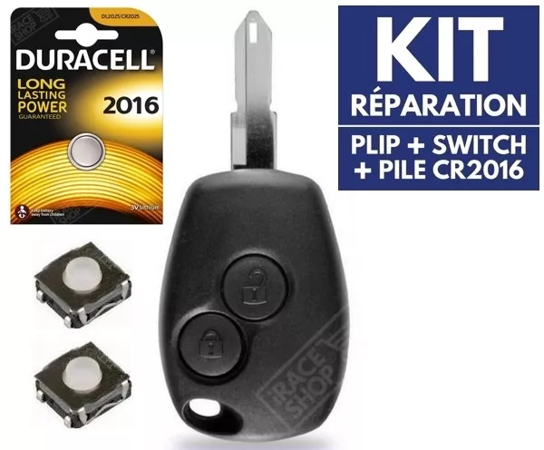 ⭐ KIT REPARATION ➜Boitier clé voiture pour Plip Dacia Logan Sandero Duster Lodgy