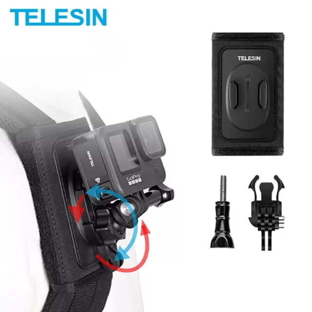 TELESIN Backpack Strap Mount for GoPro Hero DJI OSMO Action Insta360