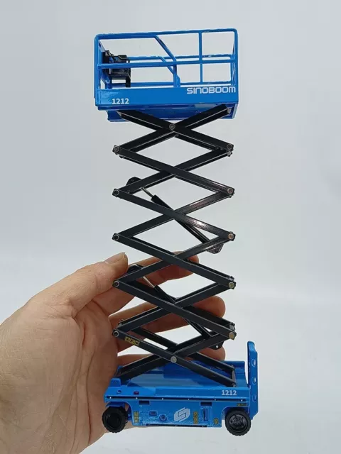 1:30 Diecast Sinoboom 1212 Scissor Lift Model Platform Replica Blue Collection