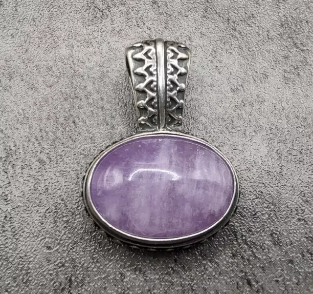 Vintage Estate Carolyn Pollack Relios Sterling Silver Purple Charoite Pendant