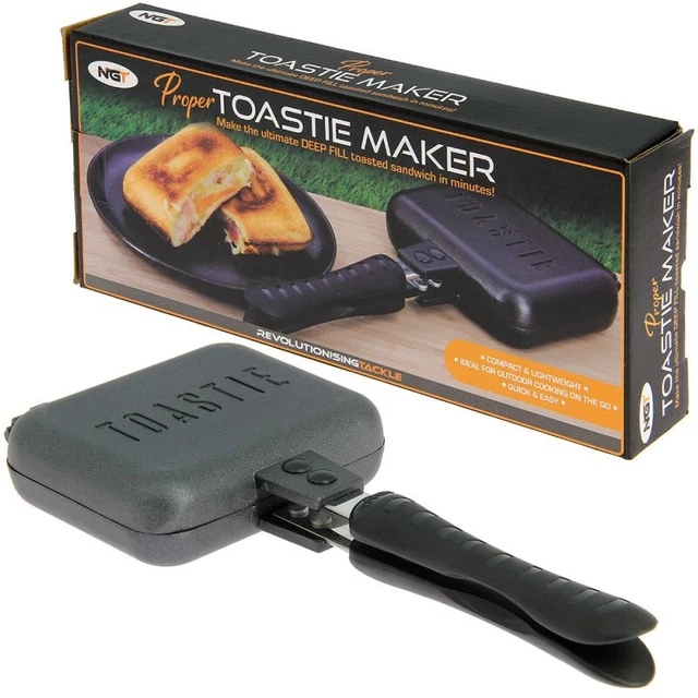 NGT Set Grille-pain Et Bouilloire – Camping, Pêche, Avec Poêle, Gris
