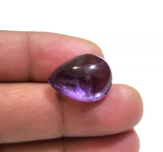 Fabulous African Purple Amethyst Pear Shape Cabochon 21.75 Crt Loose Gemstone