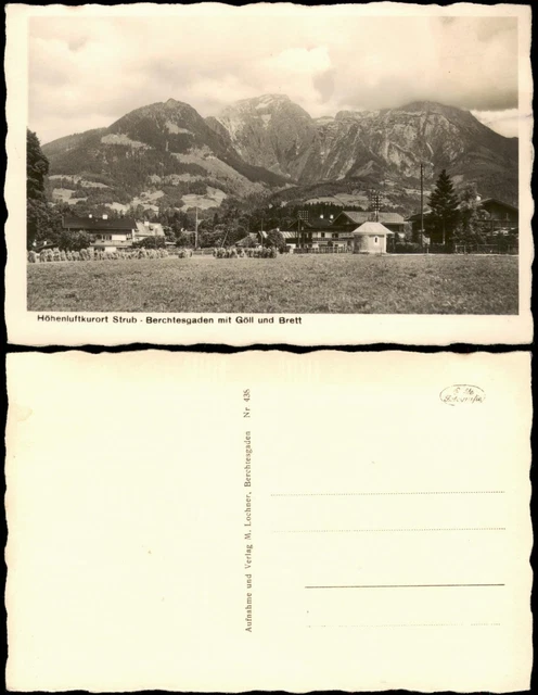 Ansichtskarte Berchtesgaden Ort Strub mit Göll und Brett 1932