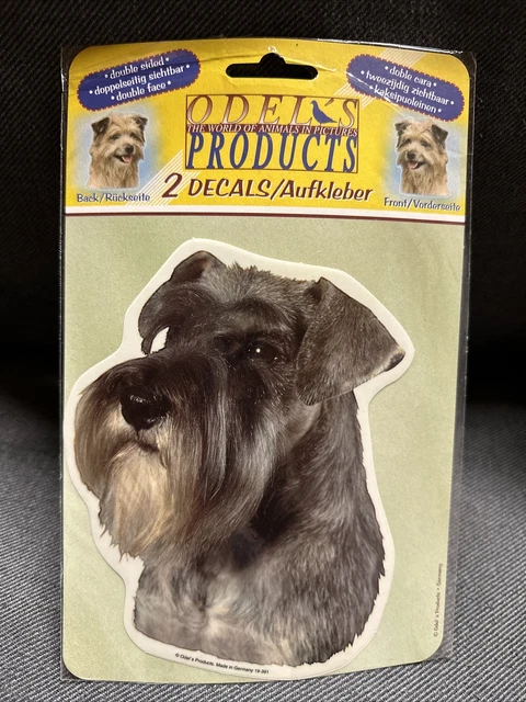 Schnauzer Adesivi Cane Doppia Faccia Visibile Circa 17 CM Nuovo IN Pellicola